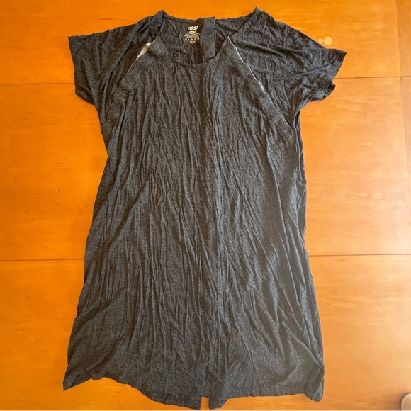 Frida OS Mom maternity birthing nursing grey lightweight dress - Picture 1 of 8